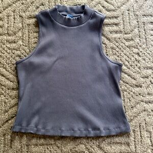 Old Navy Charcoal Ribbed Tank Top